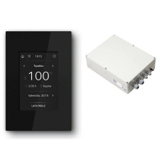 Пульт керування TOUCH SCREEN WiFi чорний + релейний блок (13,6-21 kW)
